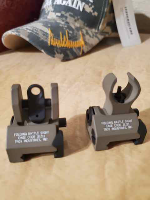 TROY INDUSTRIES BATTLE SIGHTS FDE * BRAND NEW