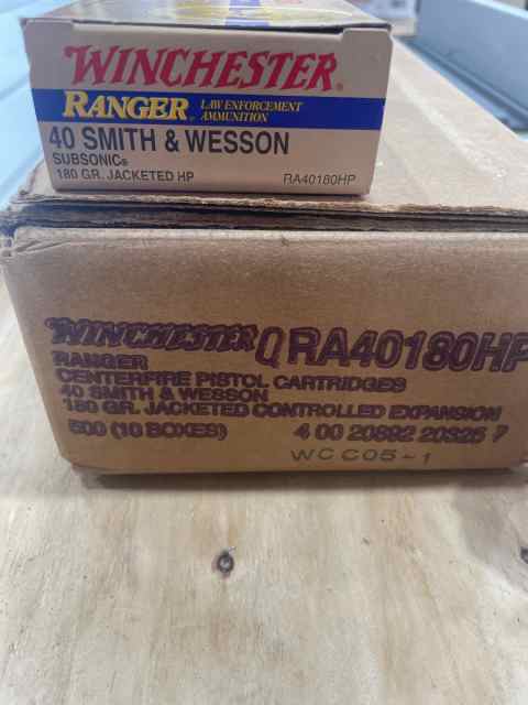 .40 S&amp;W Winchester Ranger 180 JHP. (Sub-Sonic)