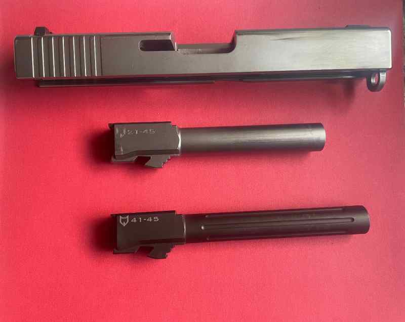 Glock 21 stripped slide and barrel/glock 41 barrel