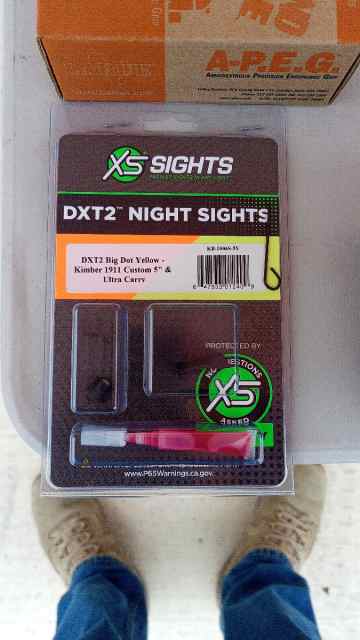 DXT2 Night Sights (for Kimber 1911&#039;s)