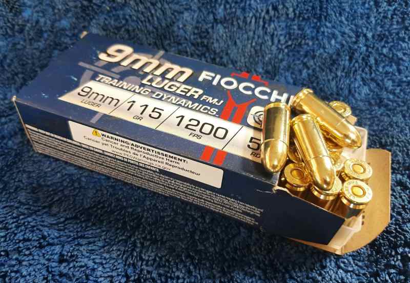 Fiocchi 9mm 115gr FMJ - Excellent ammo