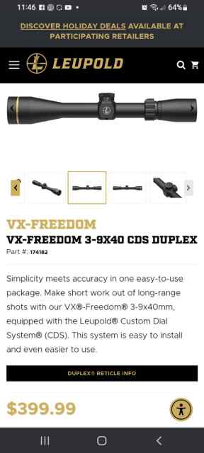 Leupold VX-freedom and Burris veracity scopes NEW 