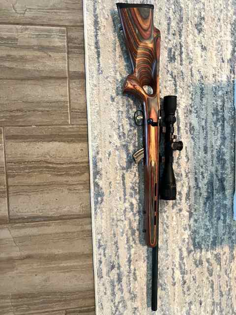 Savage mark II 22lr heavy barrel thumb hole stock