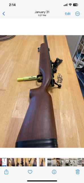 Kimber 82g target 22 rifle     750.00