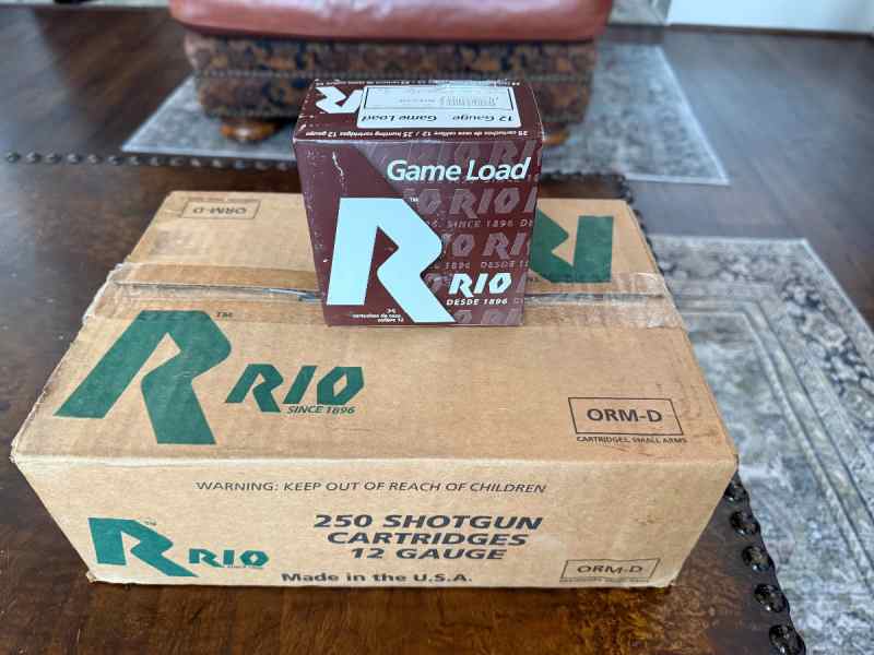 Case of 10 boxes Rio 12 gauge 8 shot game load