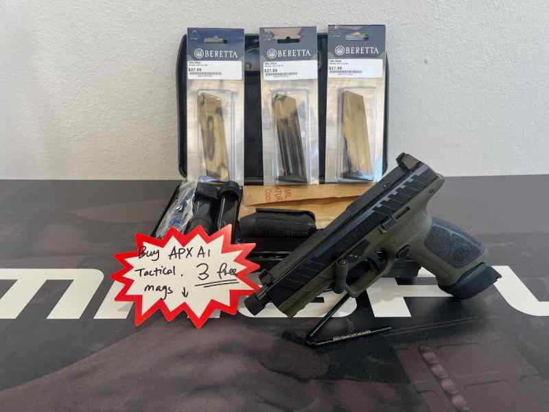 BERETTA APX A1 TACTICAL OD GREEN (3 EXTRA MAGS!)