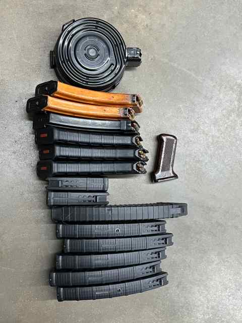 Lot of AK mags and drum