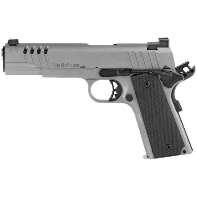 Auto-Ordnance 1911-A1 45 ACP 5″ 7+1 Savage Silver 