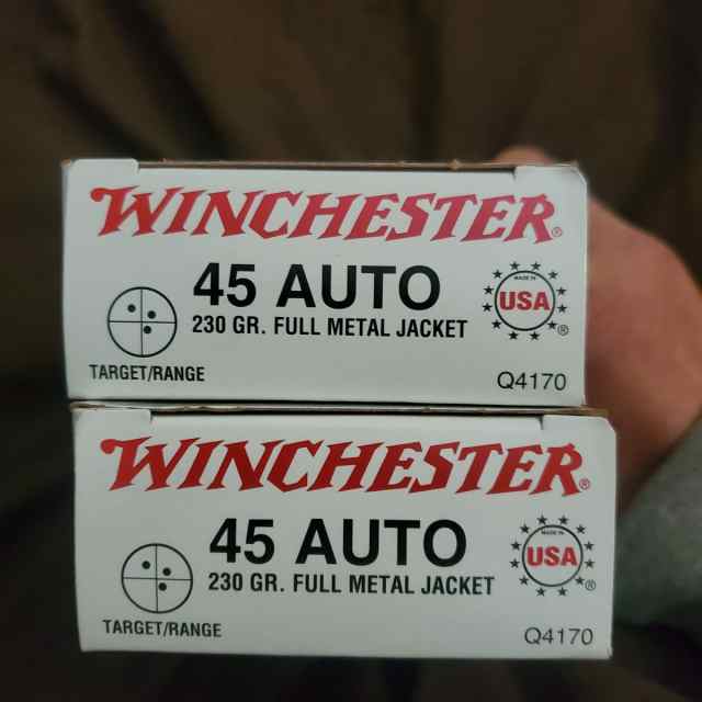 Winchester .45 ACP FMJ (2 boxes)