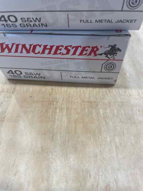 Winchester .40 S&amp;W 165 Grain FMJ