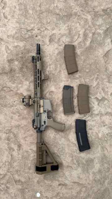 Highly upgraded AR15 pistol