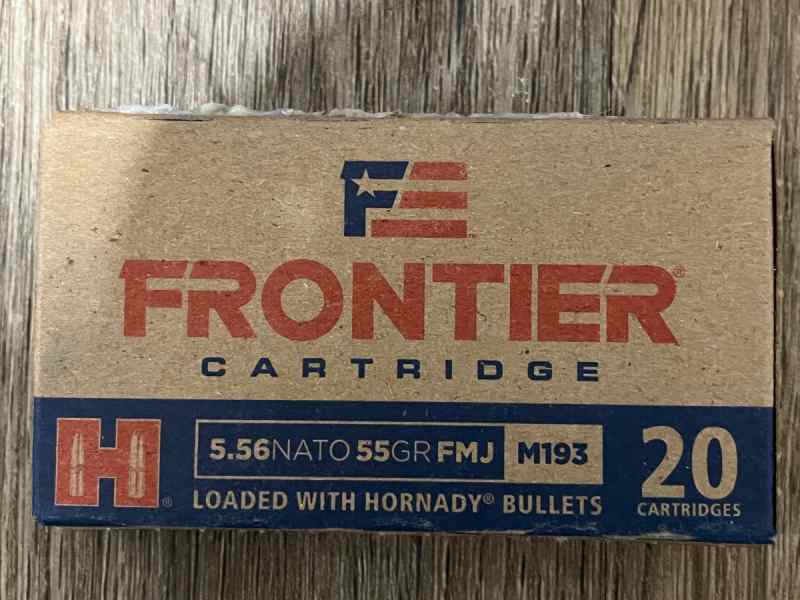 490 rds Hornady Frontier 5.56x45mm NATO FMJ